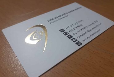 Tarjetas de presentación  Estampado Dorado